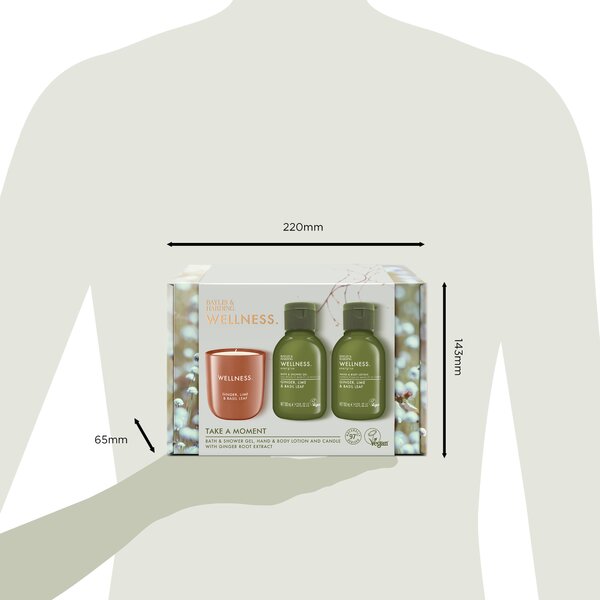 Baylis & Harding Wellness - sada tělové péče a svíčky, 3 ks