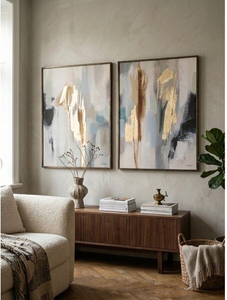 Tištěné/s ručně malovanými prvky obrazy v sadě 2 ks s rámem/na plátně 60x80 cm Gallery – Bizzotto
