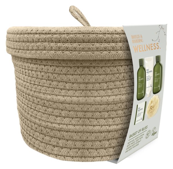 Baylis & Harding Wellness - sada péče o tělo a houbičky, v košíku, 5 ks