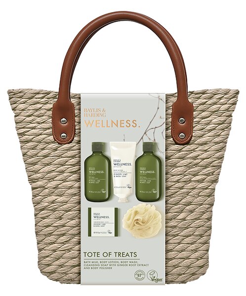 Baylis & Harding Wellness - tělových produktů a houbičky v tašce, 5 ks
