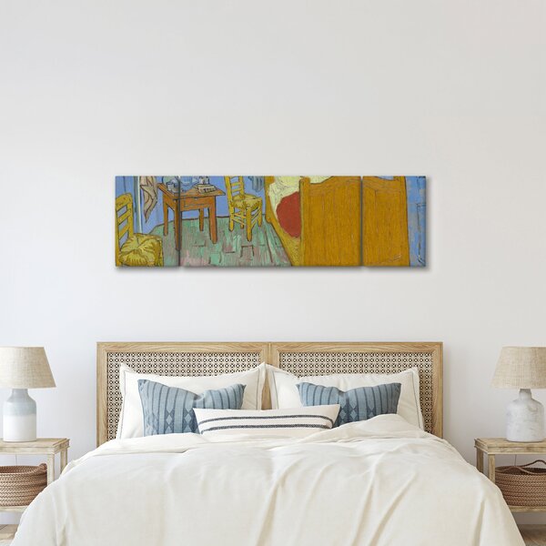 Obraz - Vincent van Gogh, The Bedroom, reprodukce (170x50 cm)