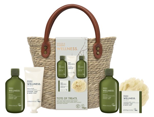Baylis & Harding Wellness - tělových produktů a houbičky v tašce, 5 ks