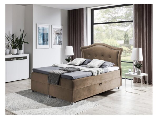 Elegantní rustikální postel Bradley 180x200, světle hnědá