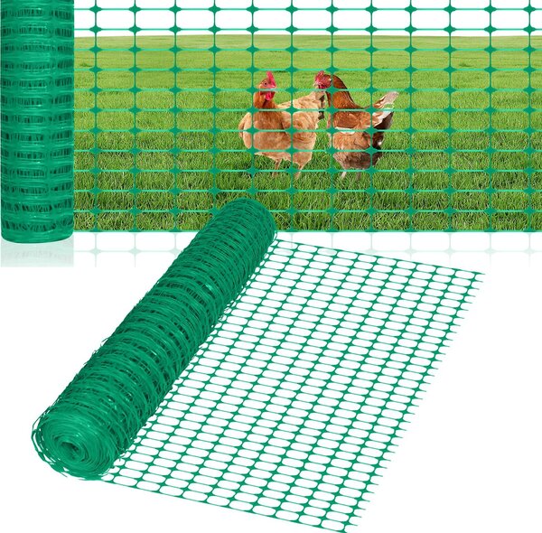 JOIEYOU bariérový plot plastový 1x30 m ochranná síť ohrada pro ovce ohrada pro psy ohrada pro drůbež ohrada pro kuřata ohrada pro pastviny výstražná síť bezpečnostní síť pro psy drůbež děti, zelená