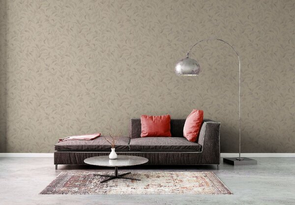 A.S. Création | Vliesová tapeta na zeď Profitex 2022 38962-5 | 0,53 x 10,05 m | béžová, metalická