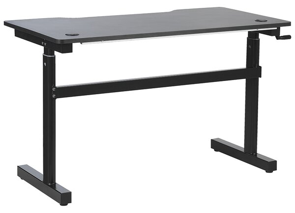 Ručně nastavitelný herní stůl DURBIN Černá 120 cm 60 cm RGB LED