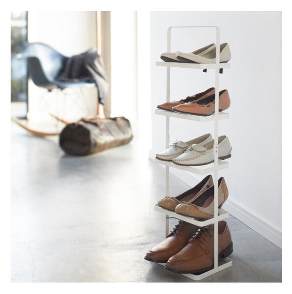 Bílý kovový stojan na boty Tower Shoe Rack – YAMAZAKI