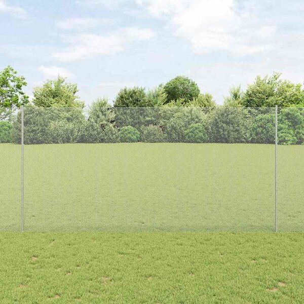 Hexagonální plot s podpěrou 10 x 1,6 m Pozinkovaná ocel 3336978