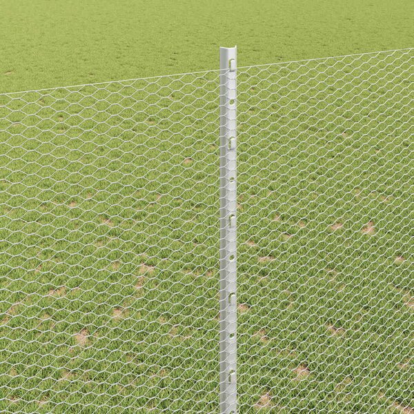 Hexagonální plot s podpěrou 10 x 1,6 m Pozinkovaná ocel 3336978