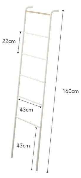 Bílý dekorativní žebřík YAMAZAKI Tower Ladder