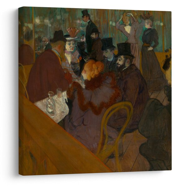 Obraz - Henri de Toulouse-Lautrec, At the Moulin Rouge, reprodukce (30x30 cm)