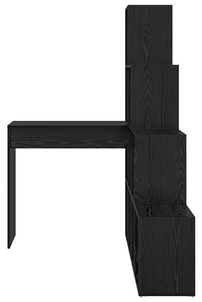 Rohový psací stůl s policí Černý dub 101,5 x 149,5 x 149,5 cm 3337242