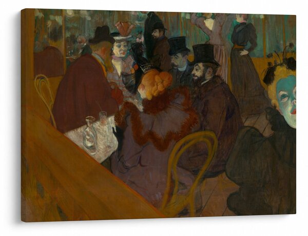 Obraz - Henri de Toulouse-Lautrec, At the Moulin Rouge, reprodukce (70x50 cm)
