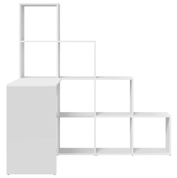 Rohový psací stůl s policí Bílá 101,5 x 149,5 x 149,5 cm 3337241