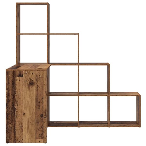 Rohový psací stůl s policí Staré dřevo 101,5 x 149,5 x 149,5 cm 3337247
