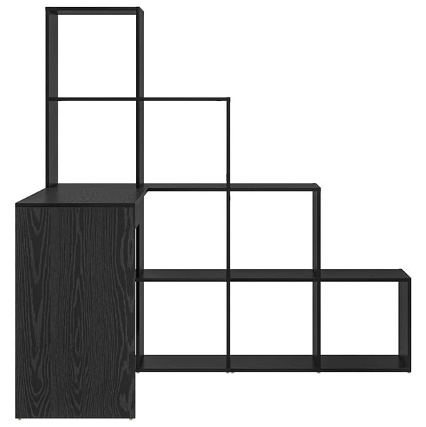 Rohový psací stůl s policí Černý dub 101,5 x 149,5 x 149,5 cm 3337242