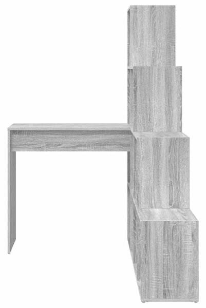 Rohový psací stůl s policí Šedá Sonoma 101,5 x 149,5 x 149,5 cm 3337246