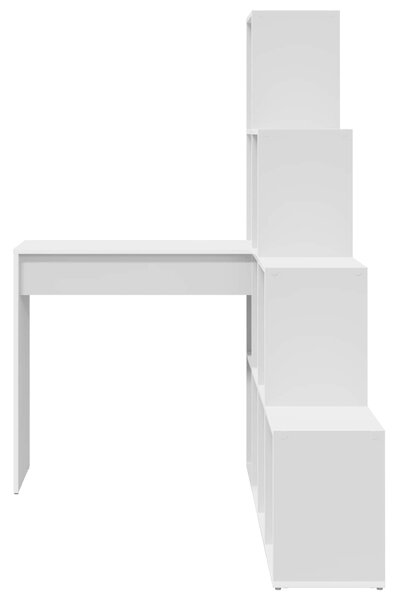Rohový psací stůl s policí Bílá 101,5 x 149,5 x 149,5 cm 3337241