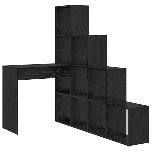 Rohový psací stůl s policí Černý dub 101,5 x 149,5 x 149,5 cm 3337242