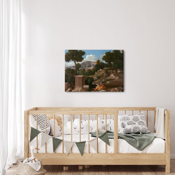 Obraz - Nicolas Poussin, Landscape with Saint John on Patmos, reprodukce (70x50 cm)