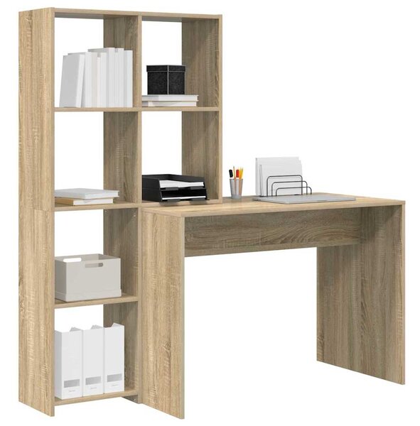 Stůl s policí Sonoma dub 138,5 x 55 x 143 cm Kompozitní dřevo 3337251