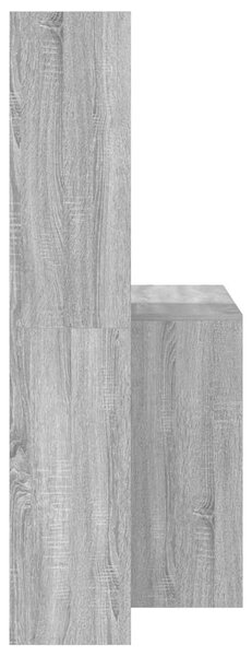 Stůl s policí Šedá Sonoma 138,5 x 55 x 143 cm Kompozitní dřevo 3337254