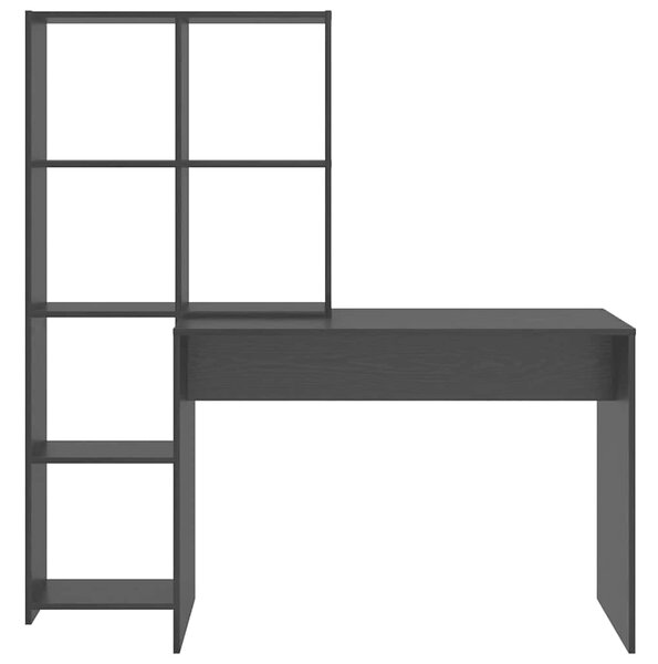 Stůl s policí Černý dub 138,5 x 55 x 143 cm Kompozitní dřevo 3337250