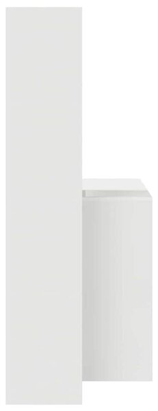 Stůl s policí Bílá 138,5 x 55 x 143 cm Kompozitní dřevo 3337249