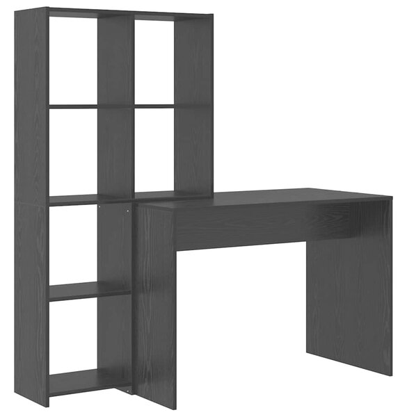Stůl s policí Černý dub 138,5 x 55 x 143 cm Kompozitní dřevo 3337250