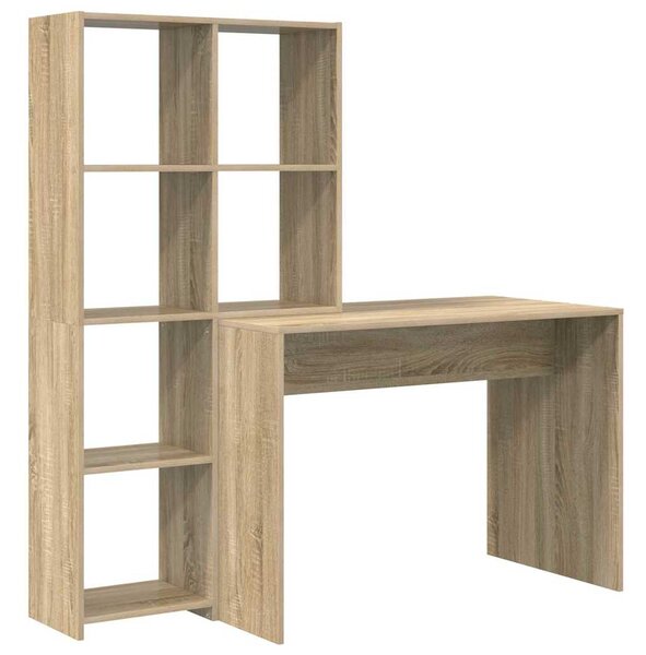 Stůl s policí Sonoma dub 138,5 x 55 x 143 cm Kompozitní dřevo 3337251