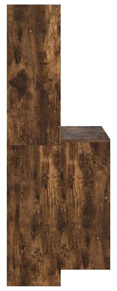 Stůl s policí Kouřový dub 138,5 x 55 x 143 cm Kompozitní dřevo 3337253