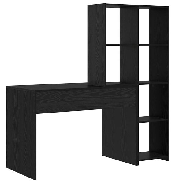 Stůl s policí Černý dub 138,5 x 55 x 143 cm Kompozitní dřevo 3337250