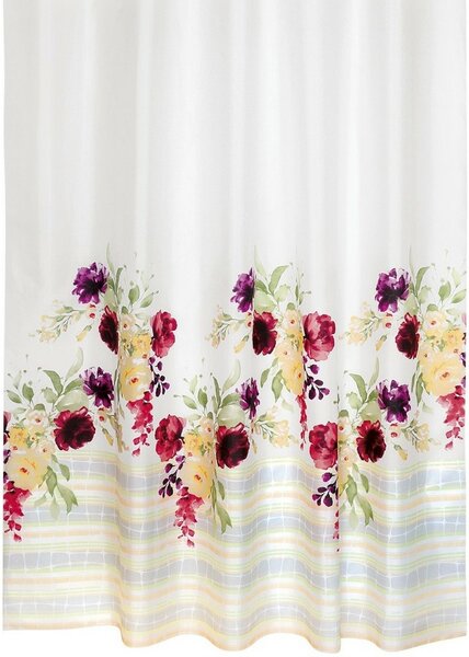 Bellatex Sprchový závěs Květy mix barev, 180 x 200 cm