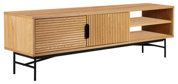 NÍZKÁ KOMODA, dub, černá, barvy dubu, 160/50/40 cm home24 - Komody z masivu, Online Only
