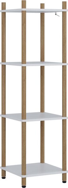 Rohová police Vicco Bivio Bílá/borovice 30 x 102.5 cm 4 police, Model 57477
