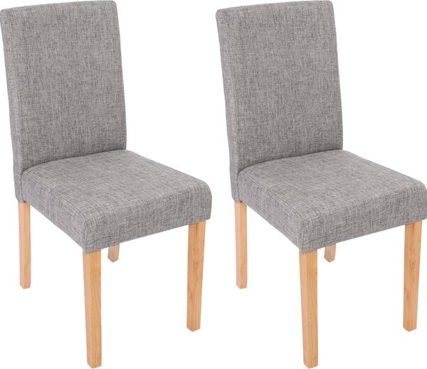 Jídelní židle Litta šedá látka (SET 2 ks) - Světle hnědá