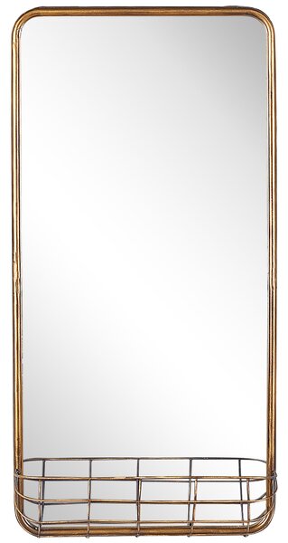 Nástěnné zrcadlo 80 x 40 cm zlaté MACON