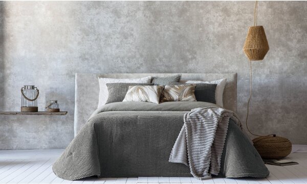 Textil Antilo Přehoz na postel Madeira, šedozelený, sada se 2 povlaky na polštáře 70x50 cm Rozměr: 270x270 cm
