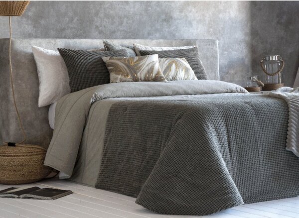 Textil Antilo Přehoz na postel Madeira, šedozelený, sada se 2 povlaky na polštáře 70x50 cm Rozměr: 270x270 cm