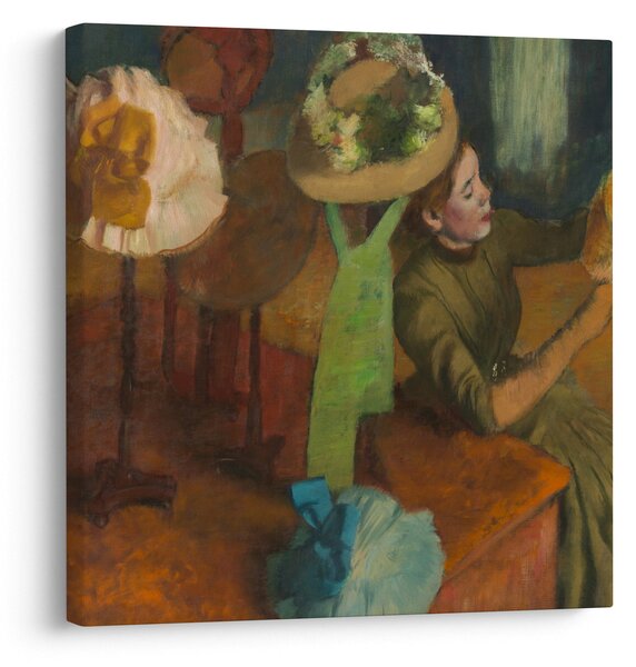 Obraz - Edgar Degas, The Millinery Shop, reprodukce (30x30 cm)