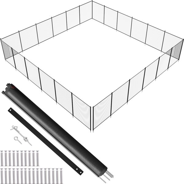 VEVOR ohrádka na bazén, 1,21 x 21,95 m, odnímatelná dětská ohrádka na bazén, snadná instalace pro kutily, ohrádka na bazén, 340 g Teslin PVC ohrádková síť na bazén, chrání děti a domácí zvířata