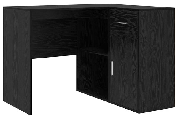 Rohový psací stůl se zásuvkou Černý dub 102 x 88 x 75 cm 3337274