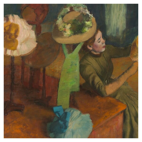 Obraz - Edgar Degas, The Millinery Shop, reprodukce (30x30 cm)