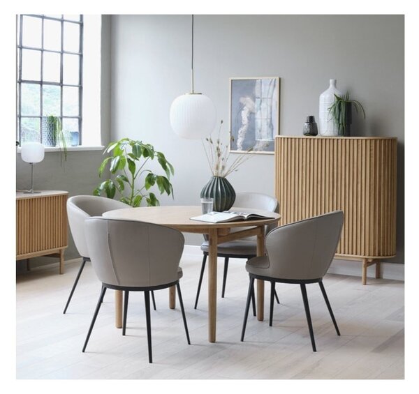 Kulatý rozkládací jídelní stůl v dekoru dubu ø 120 cm Carno – Unique Furniture