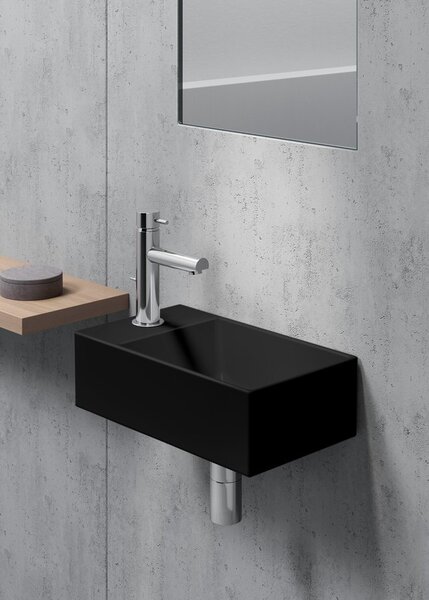 GSI Sapho, KUBE X keramické umyvadlo 40x23 cm, černá matná