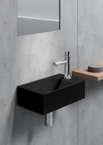 GSI Sapho, KUBE X keramické umyvadlo 40x23 cm, černá matná