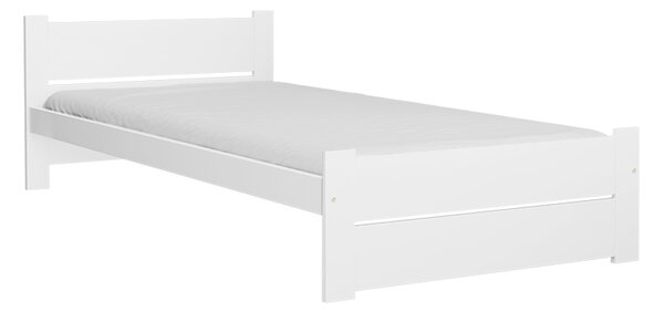Postel IKAROS DOUBLE 90 x 200 cm, bílá s lamelovým roštem