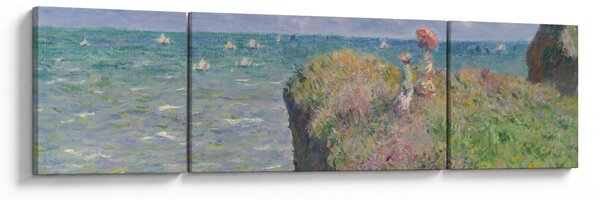 Obraz - Claude Monet, Cliff Walk at Pourville, reprodukce (170x50 cm)