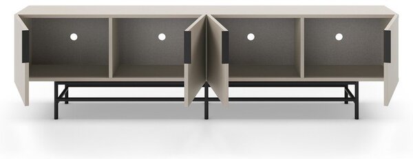 Krémový TV stolek 200x54,5 cm Eldia – Marckeric