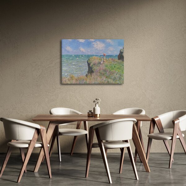 Obraz - Claude Monet, Cliff Walk at Pourville, reprodukce (70x50 cm)